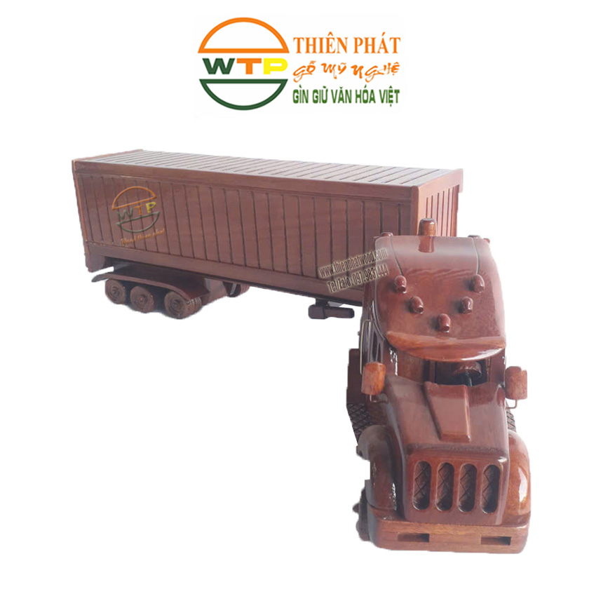 mô hình xe container 40 feet bằng gỗ